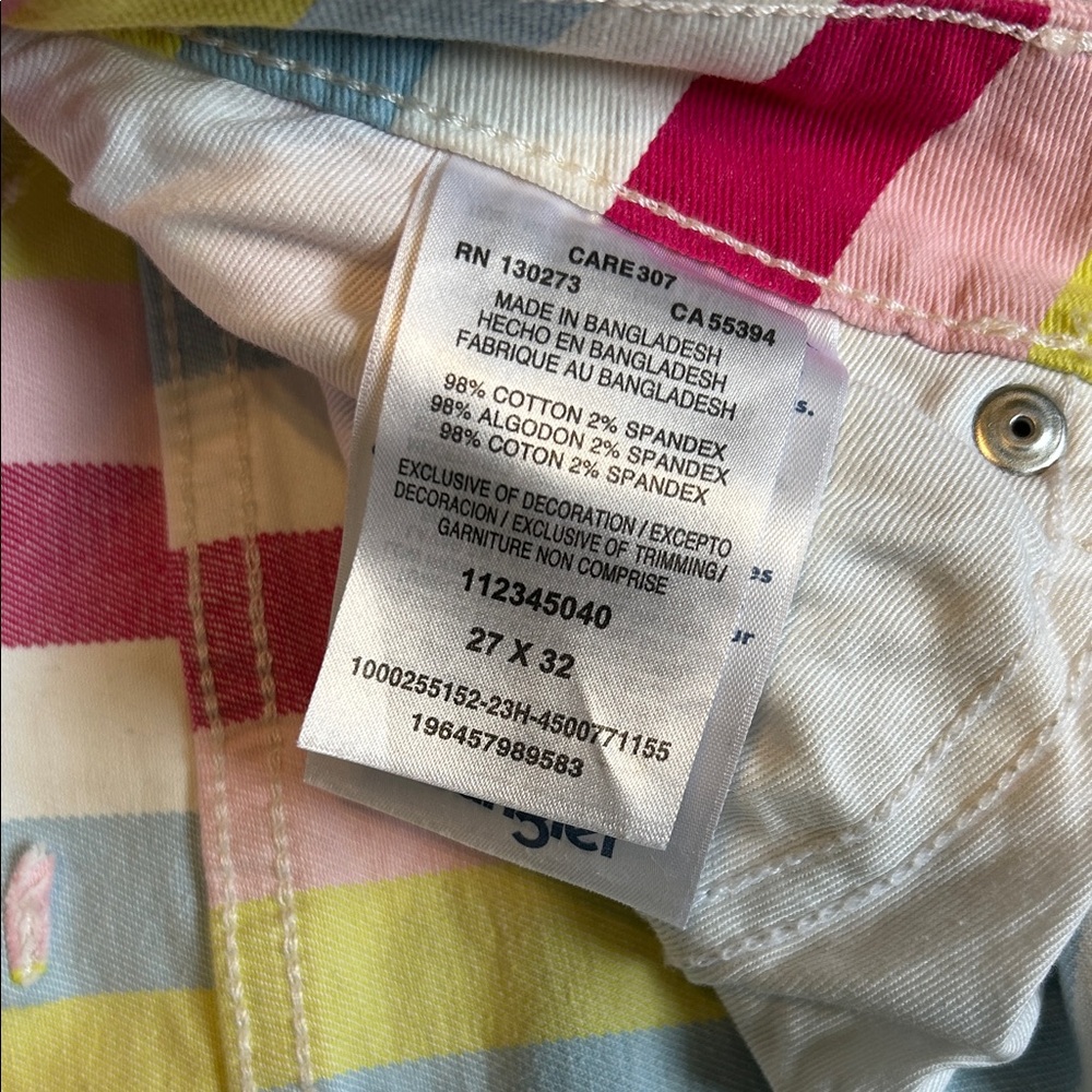 Wrangler Barbie Vertical Stripe Flare Jeans 27x32 - Picture 3 of 4